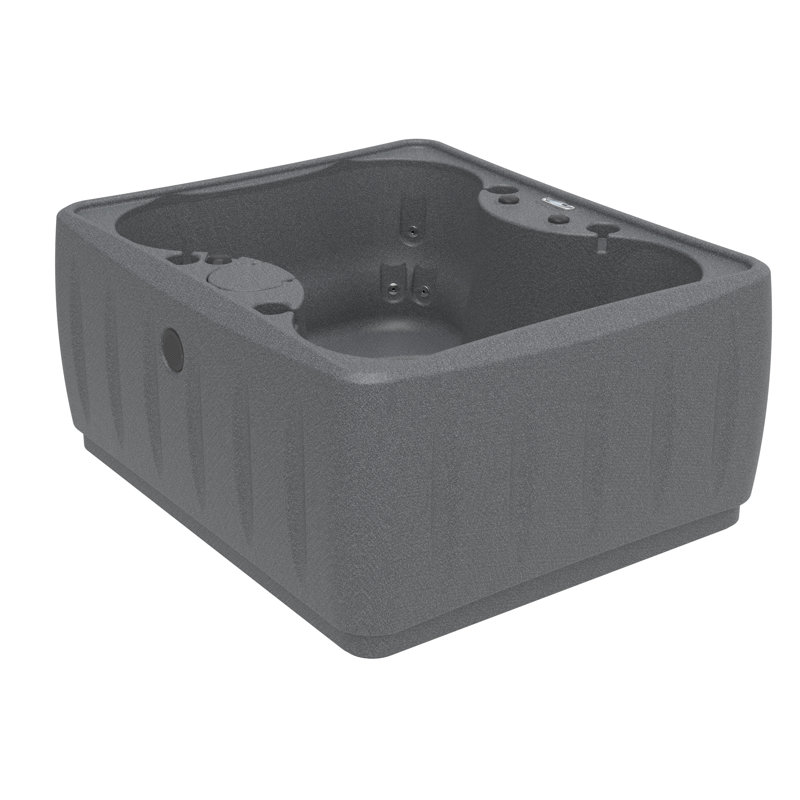 AquaRest Discover AR150 Standard 4-Person 12-Jet Plug & Play Hot Tub with LED Waterfall and Friction Heating, Graystone