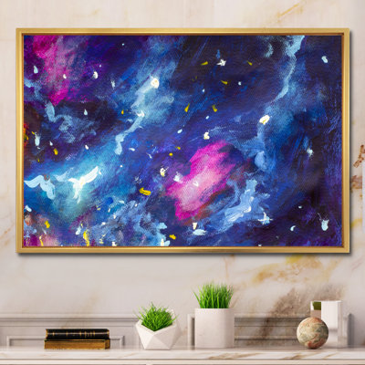 «Blue Violet Galaxy», reproduction sur toile flottante