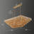 Layered Gold Crystal Chandelier – Multiple Sizes, Adjustable Hanging, E12 Bulbs Included, Elegant Dining & Living Room Lighting