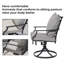 Chaise de salle à manger pivotante à bascule avec coussins-814367893
