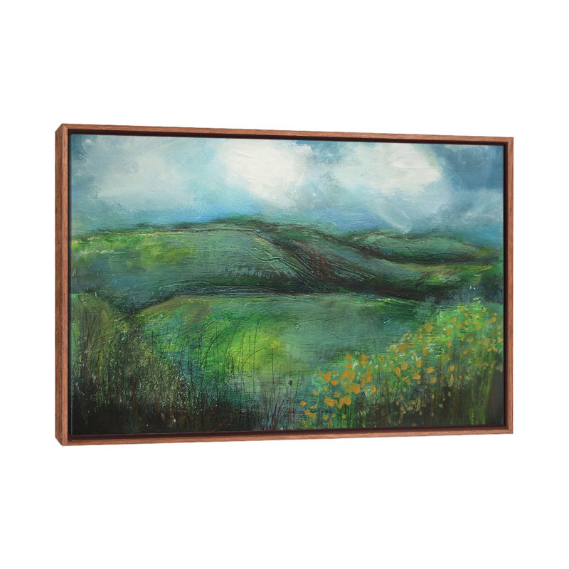 Foothills en fleurs, Cadre flottant classique en bois, H 18 po x l 26 po
