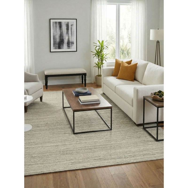 Masala Hand Loomed Area Rug in Beige, Rectangle 12' x 15'