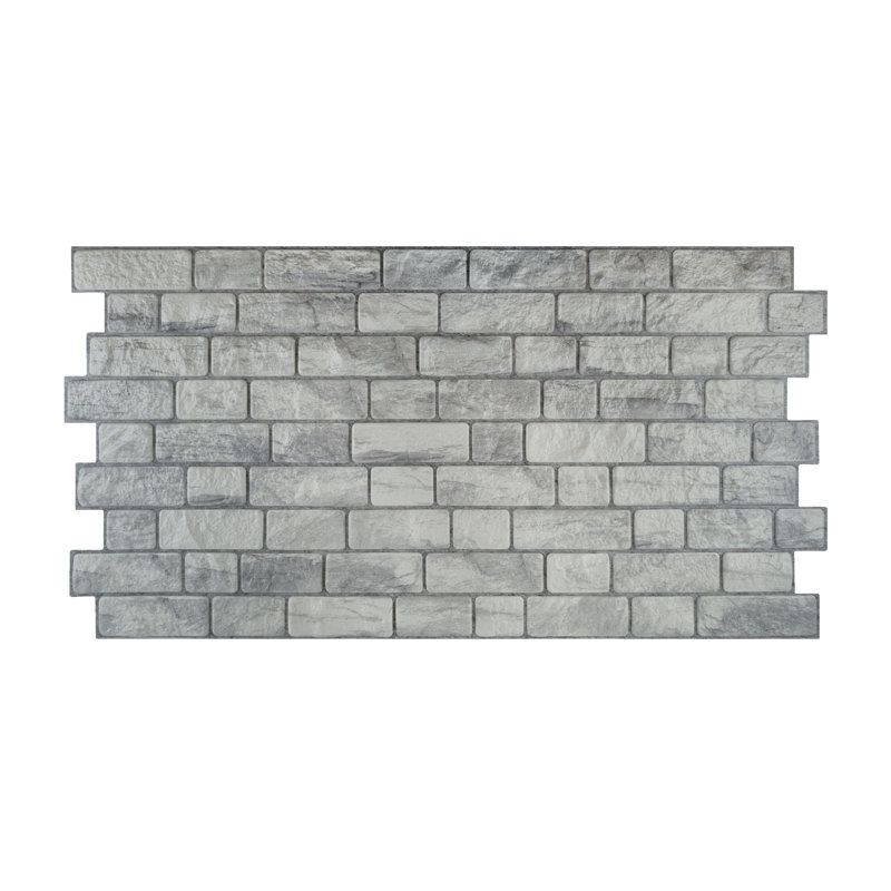 Panneau mural 3D Falkirk Retro 3D VI 38,2 po x 19,7 po (paquet de 10), Gris