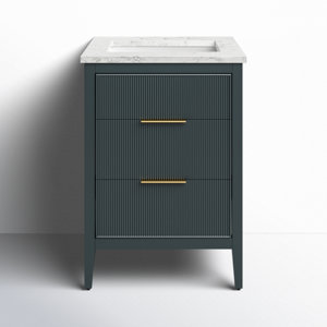 Galya 24'' Single Bathroom Vanity with Engineered Stone Top