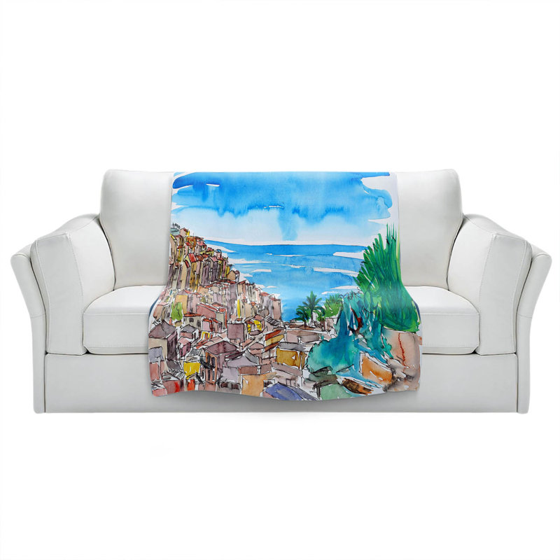  Couverture Vernazza Italian Riviera 1, 51 po x 60 po