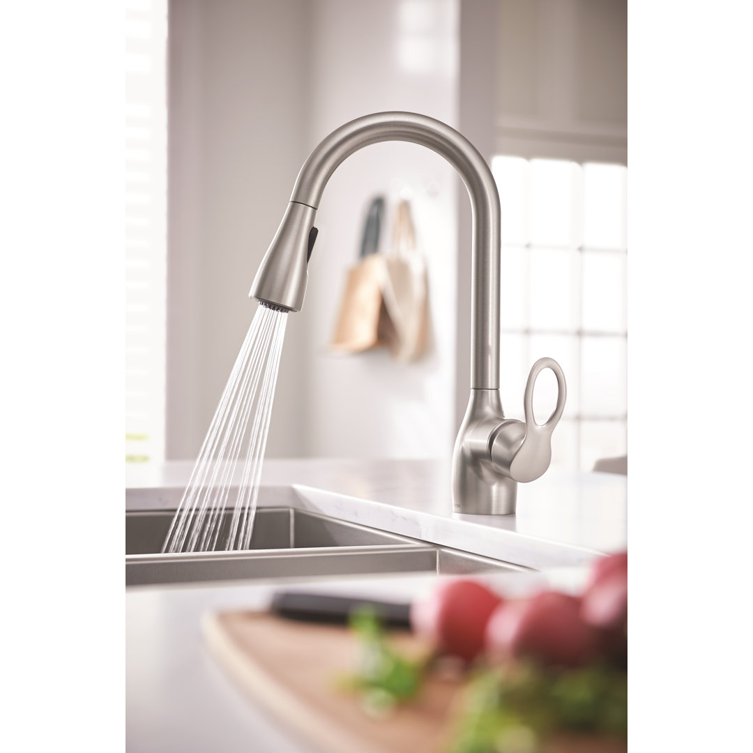Kleo Single Handle Kitchen Faucet with Duralock and Reflex Moen