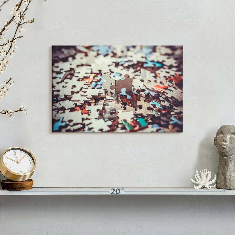 Senne Solving A Puzzle, 8" H x 12" W