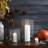 11.25'' H Glass, Metal Tabletop Hurricane