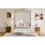 Lit escamotable avec supports de rangement cachés, lit escamotable pour le bureau personnel, cadre de lit contemporain pour la maison