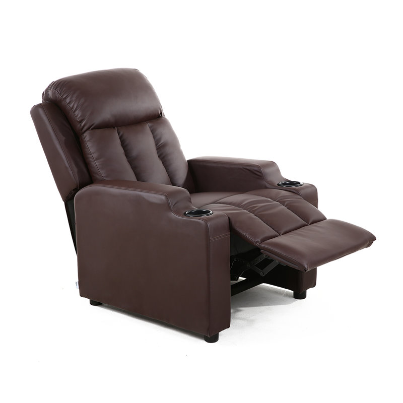 Adel Bonded Leather Manual Recliner, Brown