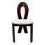 Chaises de salle à manger pour la cuisine et la chambre, design clé, noyer massif, ultra velours, ruban à fonctions croisées, 2 pièces, noyer foncé avec grain, confort blanc