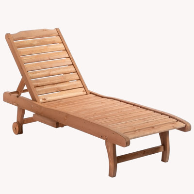 Patio Chaise Lounge wiith Rolling Wheels