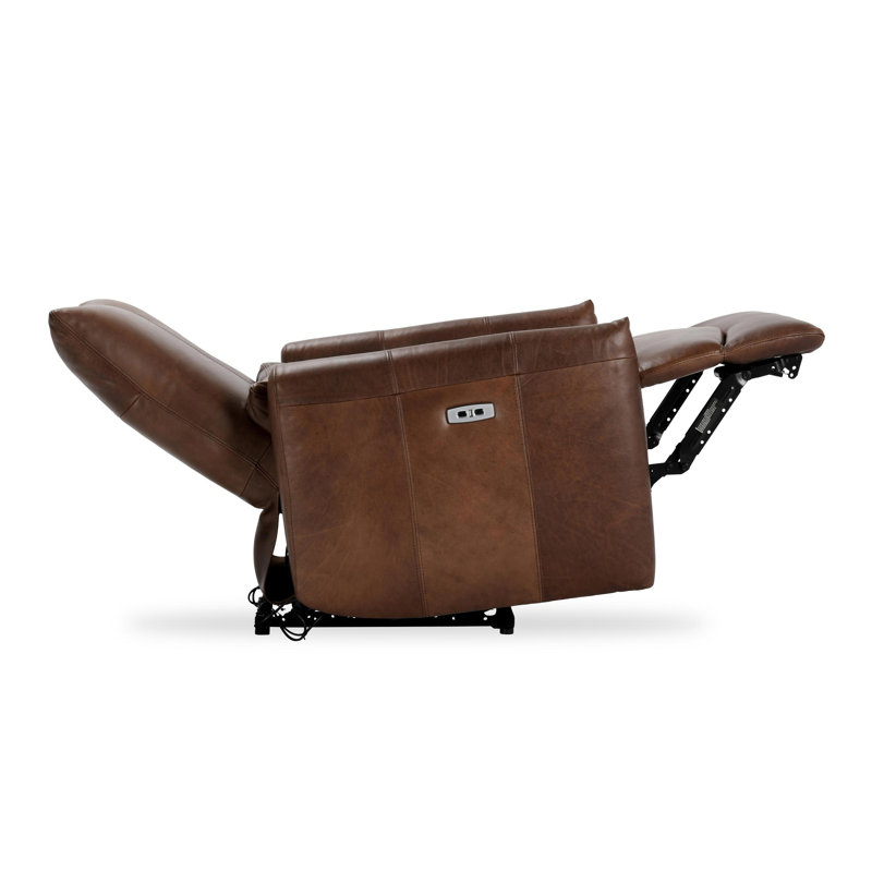 Thaya Leather Power Recliner Chair, Antique Brown Genuine Leather