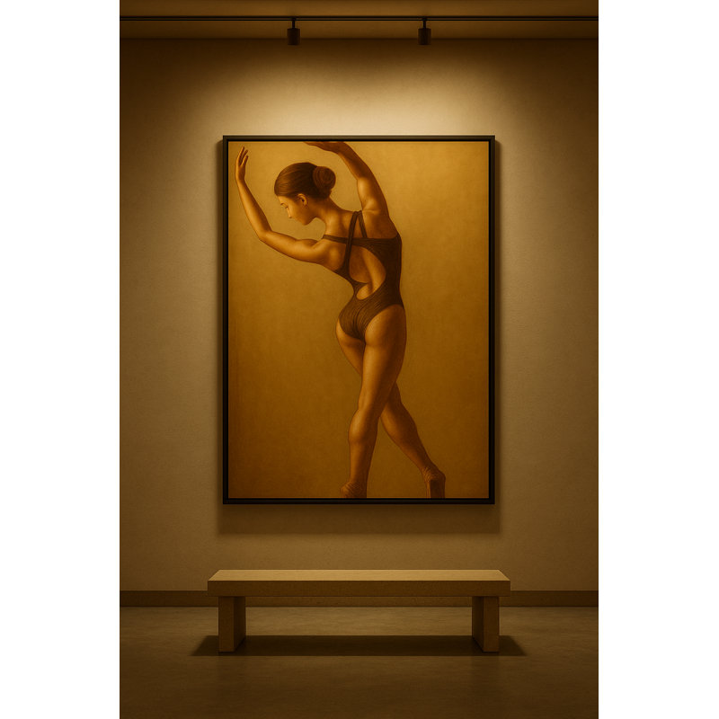 «Aurelia in Suspension», art mural sur toile par Kasian Art Studio - cadre noir