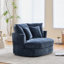 Fauteuil demi-tonneau rembourré en chenille-141022764