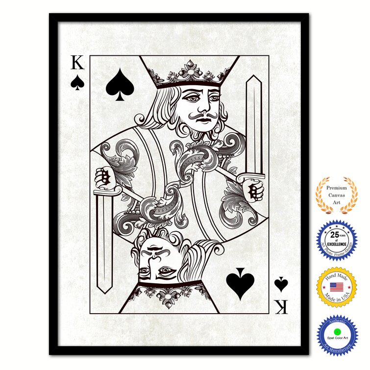 king card black and white