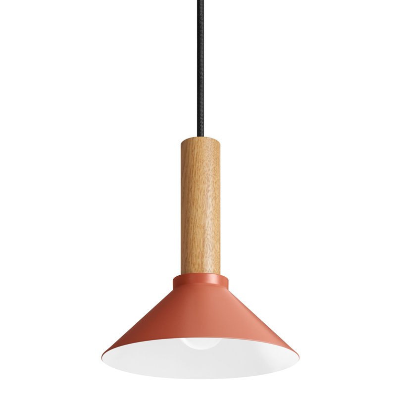 Emblem 1 - Light Pendant, 12" H x 14" W x 14" D, White Oak, Gray Blue