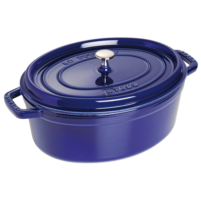 Cocotte ovale en fonte Staub, Bleu très foncé, 5,75 pte