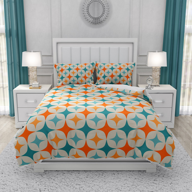 Abstract Duvet Cover, King Duvet Cover + 2 King Shams