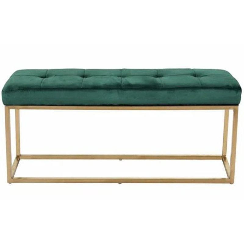 Banc rembourré très grand, Vert