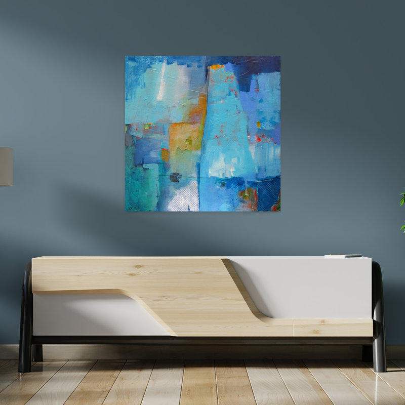 Juxtaposition, art contemporain abstrait, H 36 po x l 36 po
