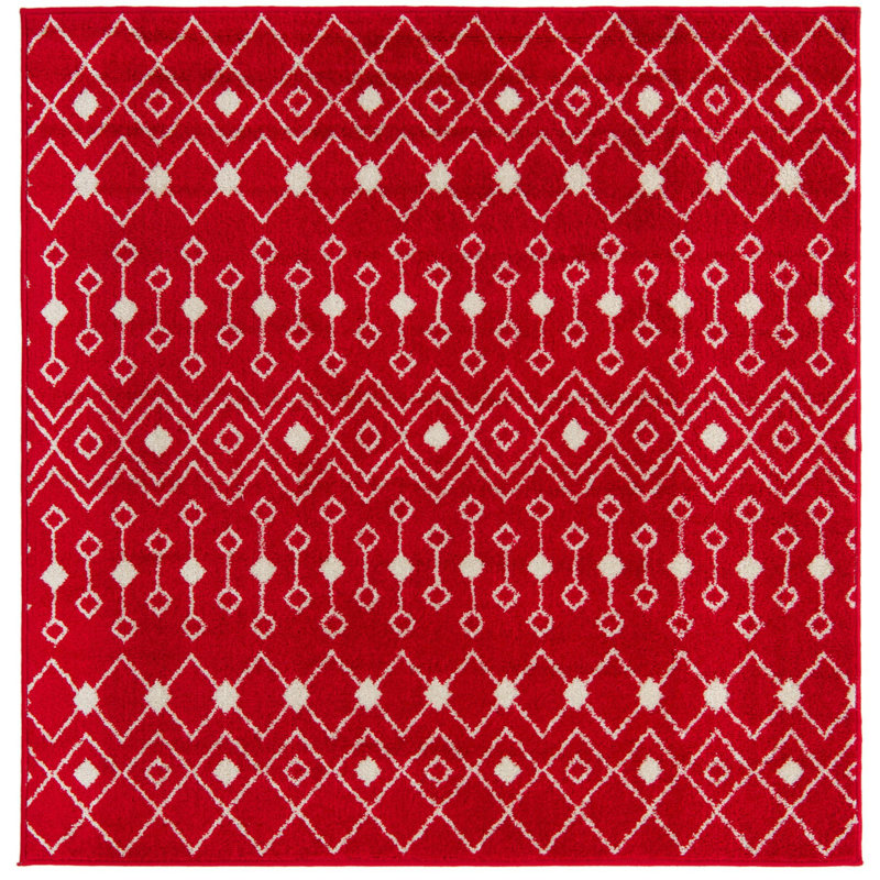Geometric Indoor Rug, Square 5'3"