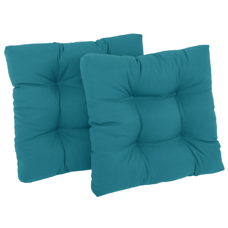Coussin de siège 2 pièces Winston Porter, Bleu turquoise