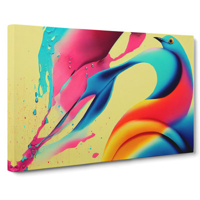 Brilliant Abstract Bird - Wrapped Canvas