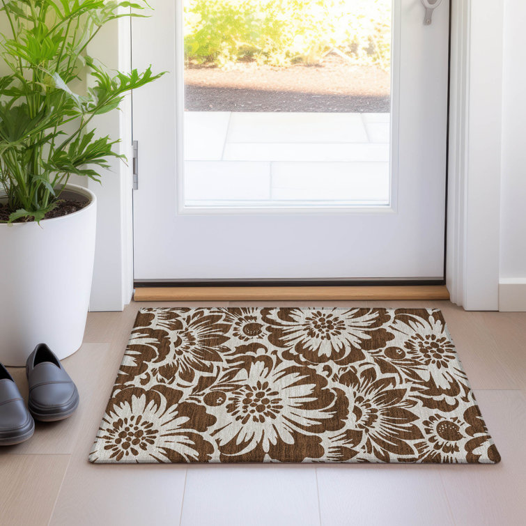 Alfonzo Washable Floral Indoor / Outdoor Rug