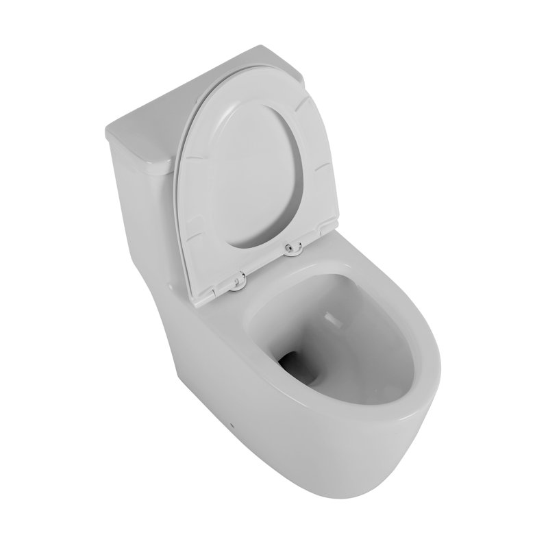 1.1/1.6 GPF Elongated Comfort Height Floor Mounted One-Piece Toilet ,  CUPC Certified, Watersense Cetified, Ceramic, White Color, Soft Close Seat