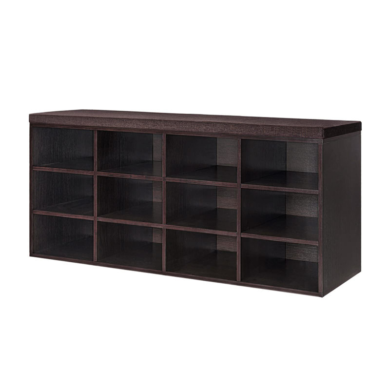 Upholstered Storage Bench, Espresso