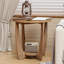Table de bout rustique ronde Ezmai, table d'appoint French Country
