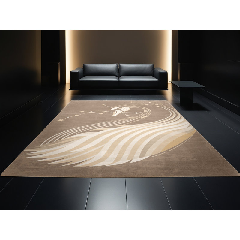 Tapis contemporain gris lavable à la machine Pavlo, 3 x 5