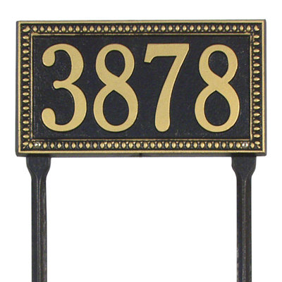 Egg and Dart 1-Line Lawn Address Sign