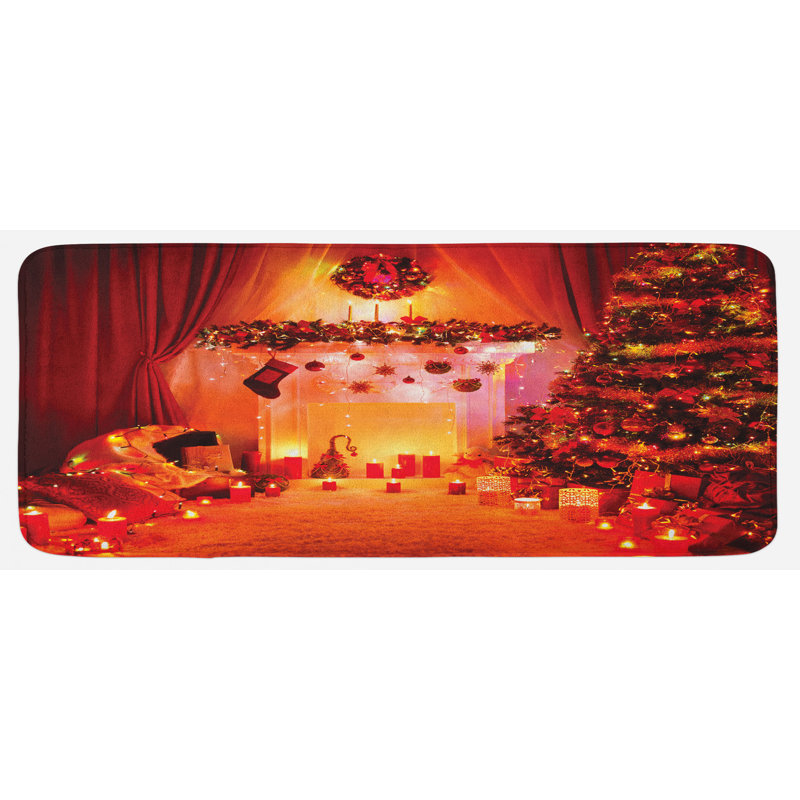 Rustic Polyester Kitchen Mat