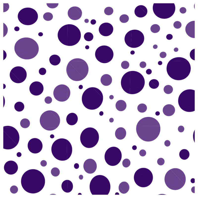 Polka Dots Throw Pillow, Pattern Double Sided Pillows, Square 14", Purple Polka Dots