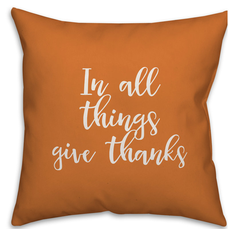  Coussin In All Things, Orange, Coussin décoratif