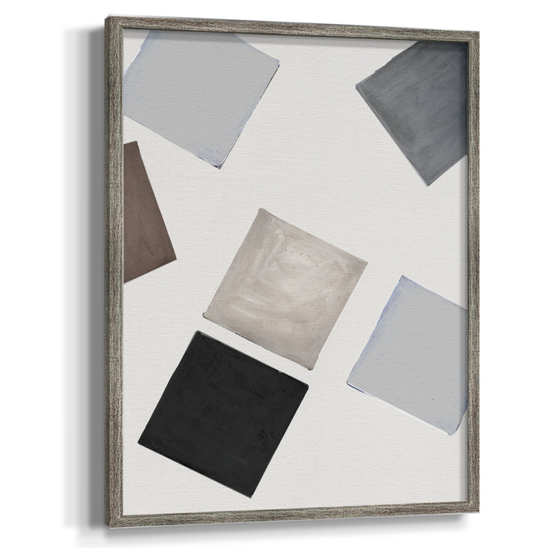 «Block Encounter Revisit I», reproduction encadrée - bois massif, H 15 po x l 12 po