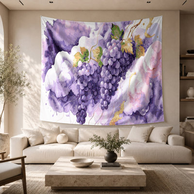 Tapisserie murale «Fruit Grape Cotton Candy»