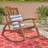 Outdoor Acacia Wood Rocking Chair With Retractable Foot Panel,Rocker Patio Rocking Chair For Porch, Patio, Balcony,-209845397