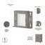Ensemble de meuble-lavabo simple 24,21 "avec miroir Edion-487239866
