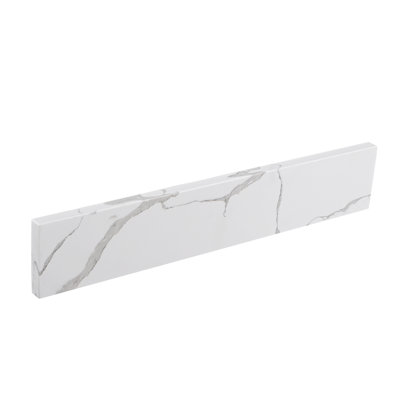 21 Inch White Quartz Stone Vanity Top Side Splash