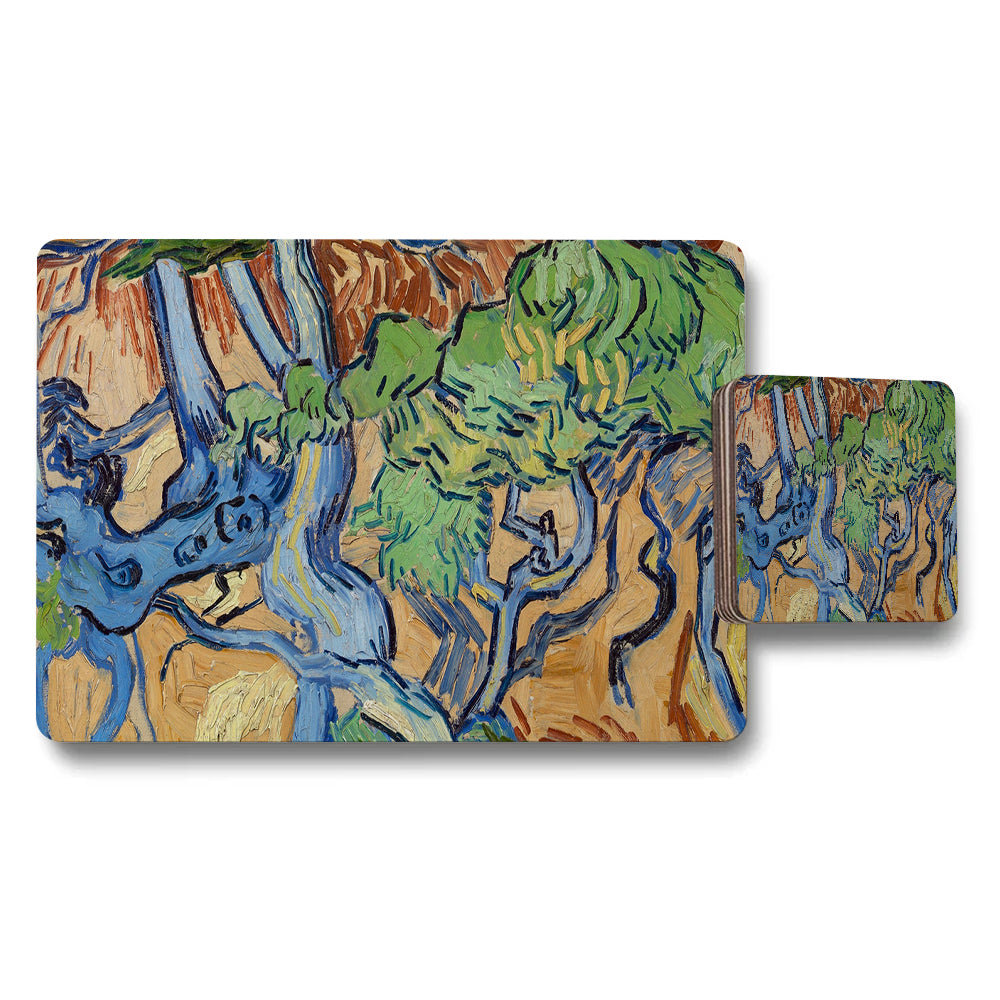 Impressionist Tree Placemats And Coaster Set Artwork