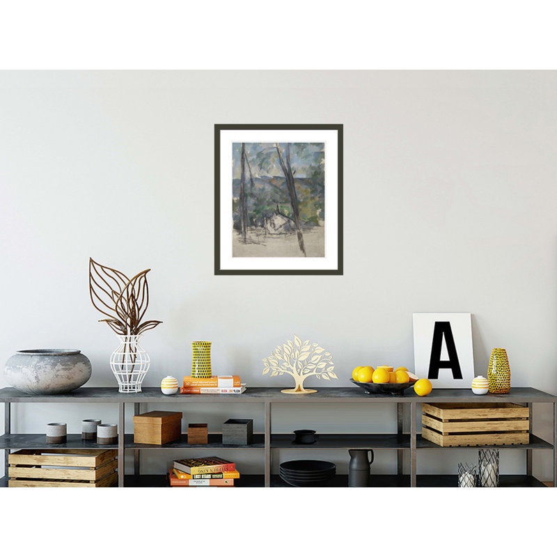 «Route to Le Tholonet» par Paul Cézanne, impression giclée encadrée, H 27,62 po x l 23,5 po