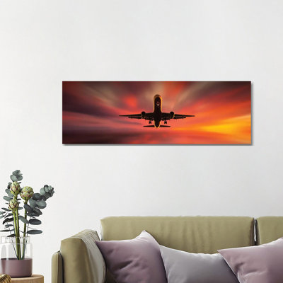 Colorful Landing 1 Piece Wrapped Canvas Panoramic Wall Art