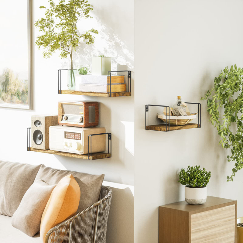Anijae Floating Shelf, Carbonized Black