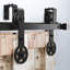 Ensemble de quincaillerie de porte de grange à deux voies et à double rail de style étoile noire (porte non incluse)-451172169