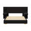 Grand lit plateforme tapissier grand avec lumières DEL circulaires-133225663-133225664