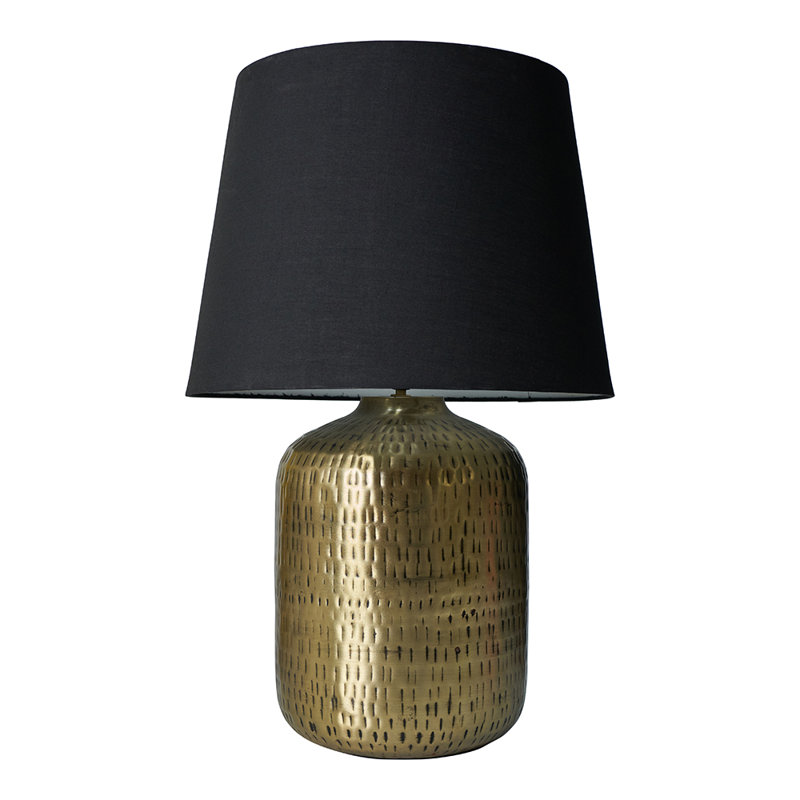Metal Table Lamp, Black, No