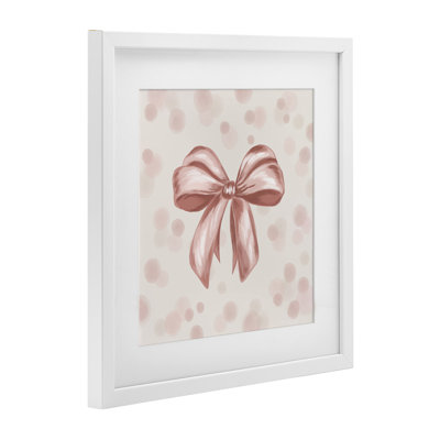 «Subtle Sweetest Bow», reproduction d'art sous verre, design par Kristen Dalpiaz